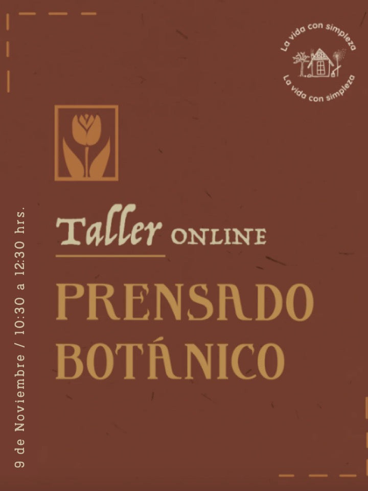 Taller Prensado Botánico Online 17 DE MAYO